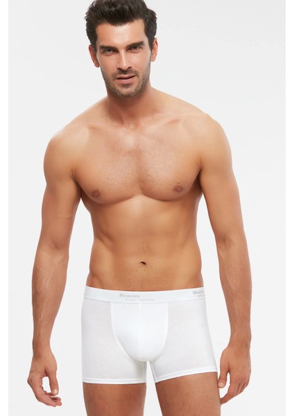 Tight Pamuklu 2'li Erkek Boxer - Beyaz fiyatları