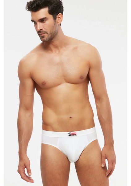 Ariel Pamuklu 2 Li Erkek Slip - Beyaz