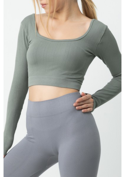 Doremi Seamless Straplez Uzun Kollu Fitilli Büstiyer