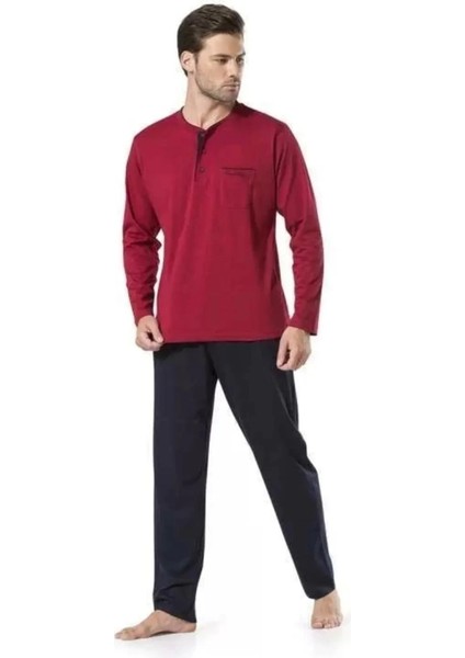 Penye Pijama ve Robdöşambr 5'li Çeyiz Seti 5560 - Bordo