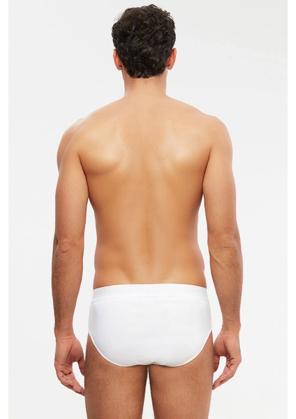 Cuba Pamuklu 2 Li Erkek Slip - Beyaz