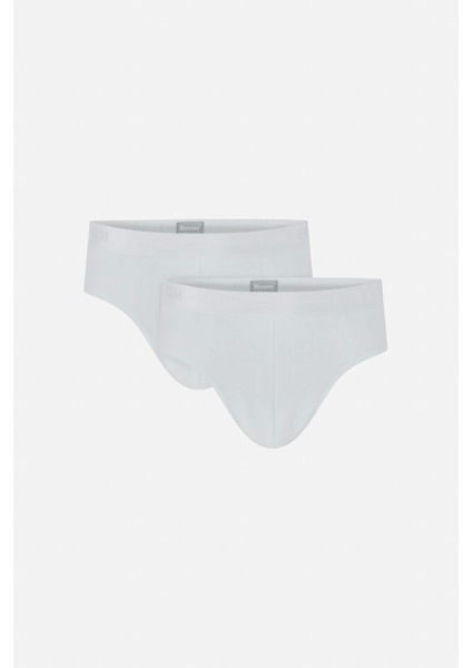 Cuba Pamuklu 2 Li Erkek Slip - Beyaz