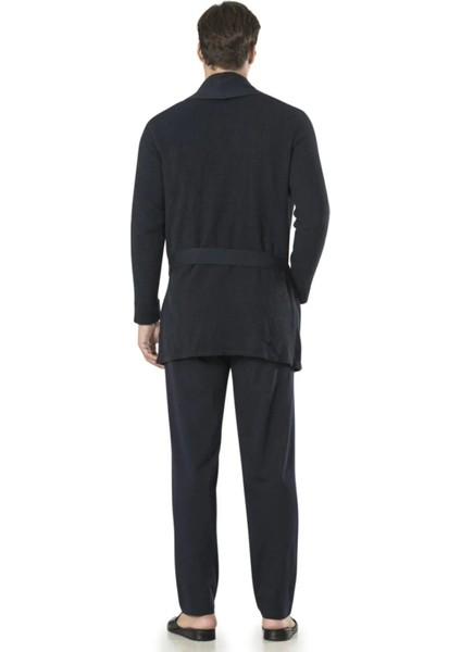 Çeyizlik Triko Ropdöşambr ve Pijama 5'li Takım 5595 - Lacivert fırsatları