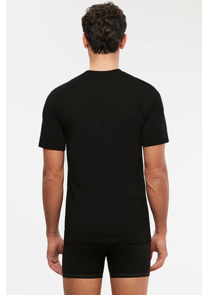 Eduardo Bisiklet Yaka 2'li Erkek Tshirt - Siyah fiyatları