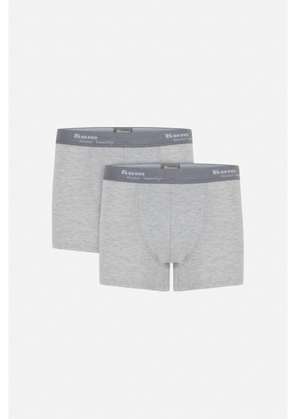 Tight Pamuklu 2'li Erkek Boxer - Gri modelleri