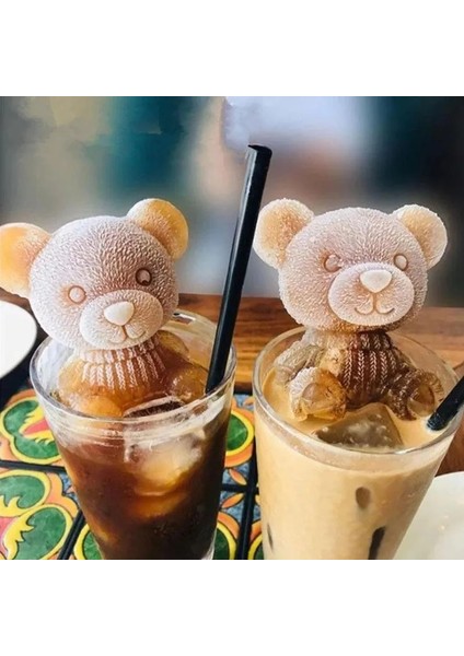 Fildişi Tarzı Ayı Şekli Silikon Ice Cube Maker Kalıp Çikolatalı Kek Kalıbı Şeker Hamur Kalıbı Kahve Süt Çay Fondan Viski Buz Kalıbı (Yurt Dışından) fiyatları