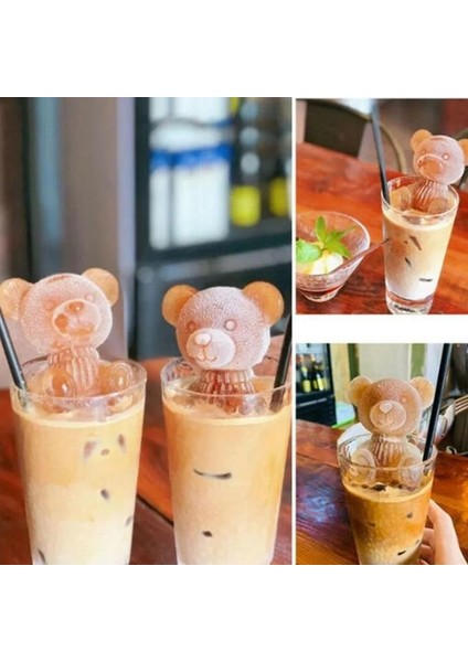 Fildişi Tarzı Ayı Şekli Silikon Ice Cube Maker Kalıp Çikolatalı Kek Kalıbı Şeker Hamur Kalıbı Kahve Süt Çay Fondan Viski Buz Kalıbı (Yurt Dışından) fırsatları