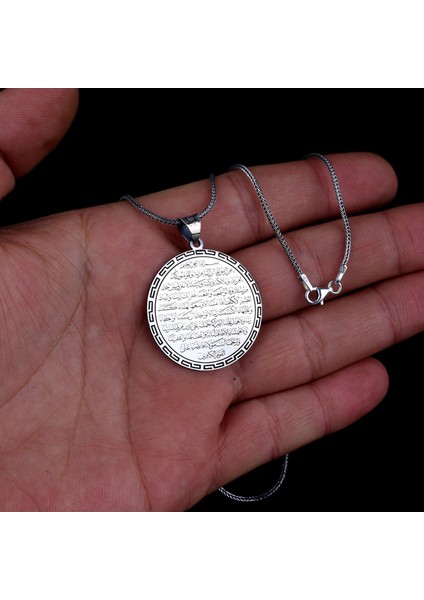 Amenerrasulü Suresi Yazılı 925 Ayar Gümüş Kolye