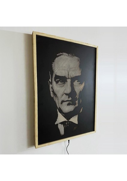 Atatürk Metal Işıklı Tablo Aydınlatma