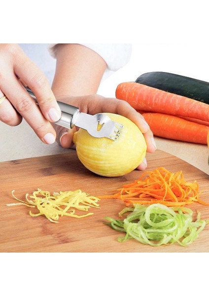 Paslanmaz Çelik Limon Kireç Portakal Soyucu Meyve Sebze Soyucu Sapları Kireç Rendesi Soyma Bıçağı Zester Rende Mutfak Aletleri (Yurt Dışından)