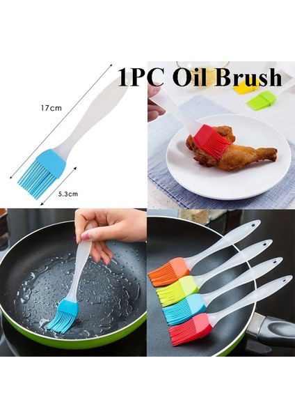 1pc Rastgele Stil 2 Stili Mutfak Aksesuarları Aletler Silikon Yağ Fırça Teyel Fırçaları Kek Tereyağı Ekmek Pasta Fırçası Pişirme Gereçleri Mutfak Aletleri Barbekü (Yurt Dışından)