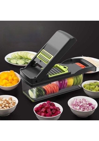 Kuadu Shop Kırmızı CP03 Stili Sebze Doğrayıcı ile Konteyner Gıda Soğan Patates Salatası Dilimleme Spiralizer Mutfak Alet Aletleri Aksesuarlar Ev Eşyaları (Yurt Dışından)