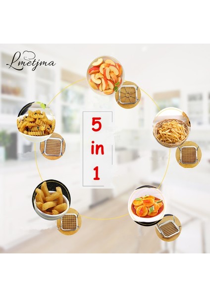 Lmetjma Elma Kesici Dilimleme Paslanmaz Çelik Sebze Meyve Öğütücüler Manuel Patates Cipsi Kesici Şerit Doğrayıcı KC0024 (Yurt Dışından) fiyatları