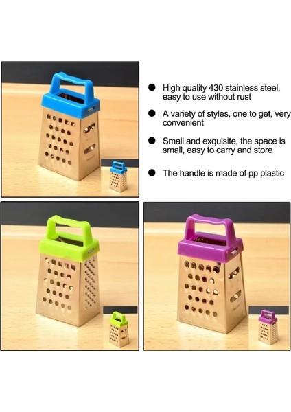 Rastgele Renkler Stili Mini Rende Dilimleme Paslanmaz Çelik Manuel Limon Peynir Sebze Meyve Doğrayıcı Rende Dilimleme Işlevli Mutfak Meyve Kesici (Yurt Dışından) fırsatları