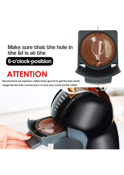 3 Adet Kahverengi Tarzı 3 Adet Yeniden Kullanılabilir Kahve Kapsül Filtre Fincan Nescafe Dolce Gusto Için Doldurulabilir Kapaklar Kaşık Fırça Filtre Sepetleri Pod Yumuşak Tat Tatlı (Yurt Dışından)