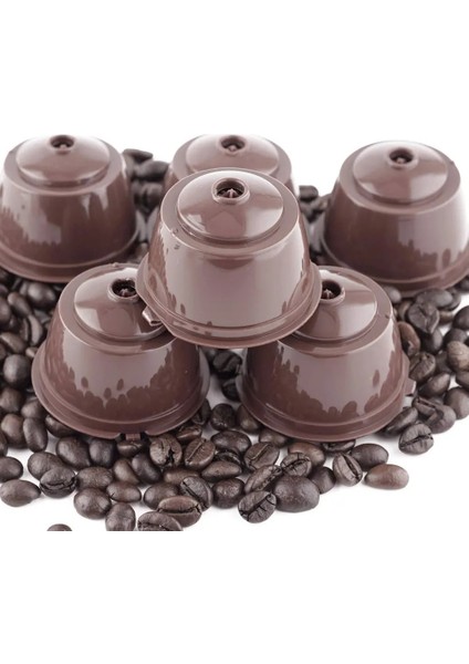 3 Adet Kahverengi Tarzı 3 Adet Yeniden Kullanılabilir Kahve Kapsül Filtre Fincan Nescafe Dolce Gusto Için Doldurulabilir Kapaklar Kaşık Fırça Filtre Sepetleri Pod Yumuşak Tat Tatlı (Yurt Dışından)