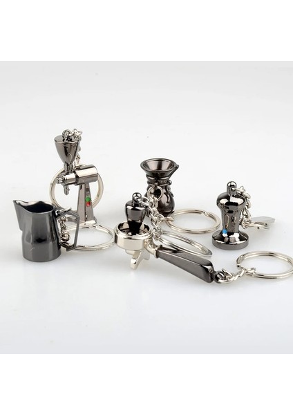 Kara Kartal 3.3x2 Stili Espresso Aksesuarları Kahve Anahtarlıklar Mini Kahve Süt Bardağı Sabotaj Öğütücü Anahtarlık Cafe Hediye Severler Barista Anahtarlık Hediye (Yurt Dışından) fırsatları