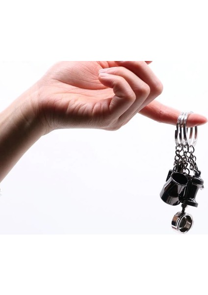 Kara Kartal 3.3x2 Stili Espresso Aksesuarları Kahve Anahtarlıklar Mini Kahve Süt Bardağı Sabotaj Öğütücü Anahtarlık Cafe Hediye Severler Barista Anahtarlık Hediye (Yurt Dışından) indirimleri