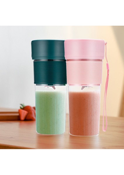 Pembe Stil 270ML Elektrikli Meyve Sıkacağı Mini Kablosuz Blender USB Şarj Edilebilir Meyve Mikser Fincan Smoothie Maker Mutfak Robotu Suyu Sıkacağı (Yurt Dışından)