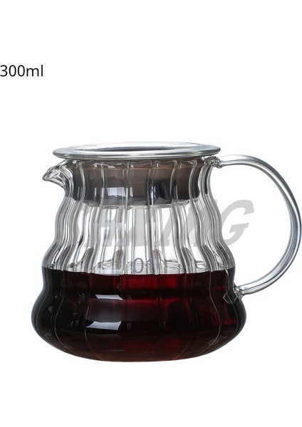 300ML Stili Sürahi Drml 650ML Cezve V60 Dökün Cam Aralığı Kahve Sunucusu Kahve Su Isıtıcısı Bira Makinesi Barista Percolator (Yurt Dışından)