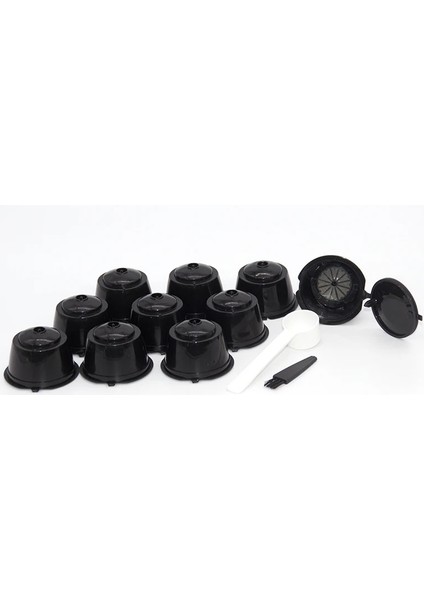 10 Adet Koyu Yeşil Stil 10 Adet Nescafe Için Doldurulabilir Kapsüller Dolce Gusto Kahve Kapsülleri Kaşık Fırça ile Yeniden Kullanılabilir Filtre Kahve Bölmeleri Yüksek (Yurt Dışından)