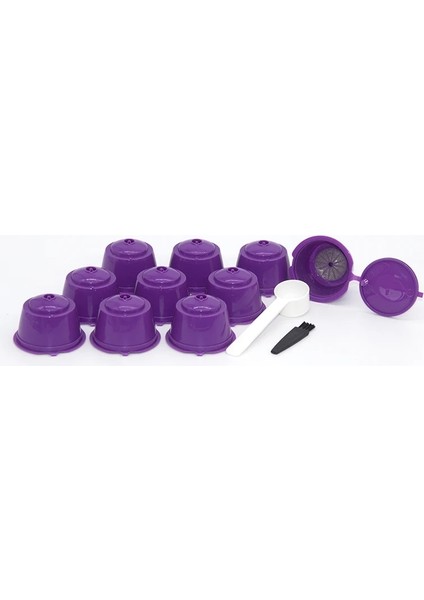 10 Adet Koyu Yeşil Stil 10 Adet Nescafe Için Doldurulabilir Kapsüller Dolce Gusto Kahve Kapsülleri Kaşık Fırça ile Yeniden Kullanılabilir Filtre Kahve Bölmeleri Yüksek (Yurt Dışından)