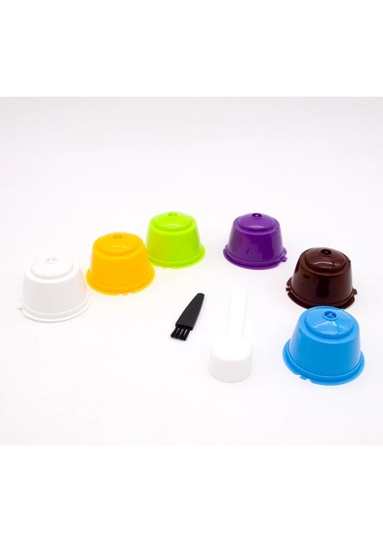 Dol-6-Mix Tarzı 6 Adet Kahve Makinesi Yeniden Kullanılabilir Kapsüller Kahve Fincanı Filtresi Nescafe Dolce Gusto Için Doldurulabilir Kahve Fincanı Tutucu Pod Süzgeç (Yurt Dışından)