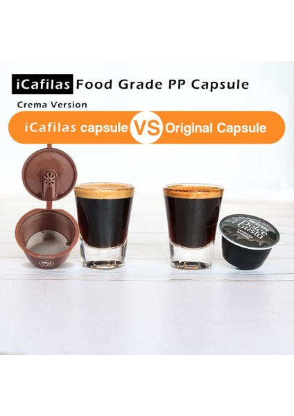 1 Normal 2 Krema Tarzı Dolce Gusto Için Paslanmaz Çelik Kahve Kapsülü Doldurulabilir Yeniden Kullanılabilir Nescafe ile Uyumlu Dolce Gusto Yeniden Kullanılabilir Kahve Filtreleri (Yurt Dışından)