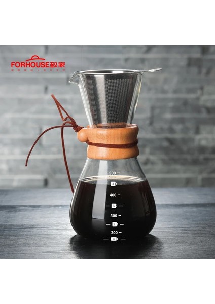 Cam Huni Tarzı 600MLML Isıya Dayanıklı Cam Cezve Kahve Bira Fincanları Sayılan Kahve Makinesi Barista Percolator (Yurt Dışından) fırsatları