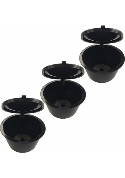 3 Adet Siyah Tarzı ve 150 Kez Kullanın Dolce Gusto Kahve Kapsülü Plastik Kapsül Yeniden Kullanılabilir Uyumlu Nescafe Dolce Gusto Yedeği (Yurt Dışından)
