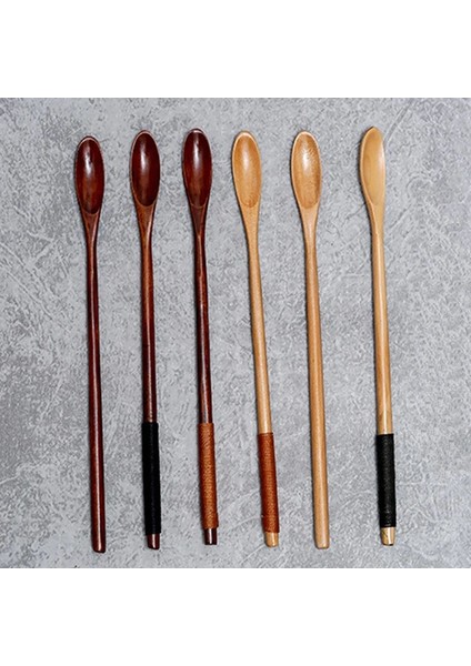 No.21 Tarzı Tahta Kaşık Japon Çorbası Tatlı Kaşığı Küçük Ahşap Kahve Çay Kaşığı Çocuklar Dondurma Kaşığı Mutfak Ahşap Gereçleri Sofra (Yurt Dışından)