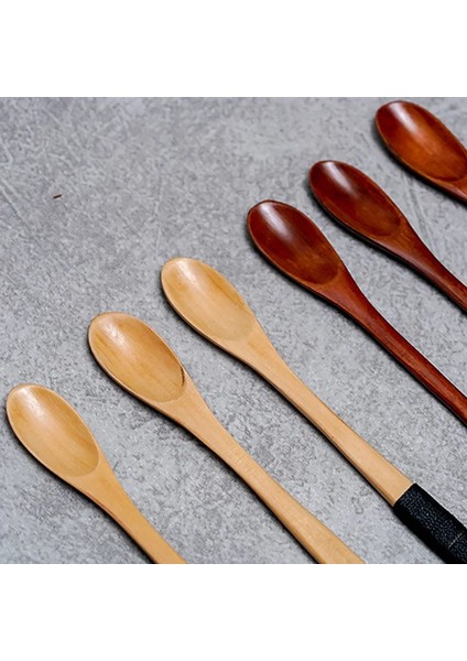 No.21 Tarzı Tahta Kaşık Japon Çorbası Tatlı Kaşığı Küçük Ahşap Kahve Çay Kaşığı Çocuklar Dondurma Kaşığı Mutfak Ahşap Gereçleri Sofra (Yurt Dışından)