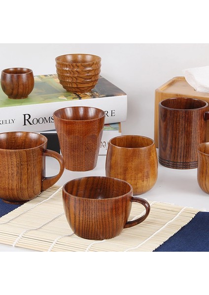 F Stili Yüksek Li Yaratıcı Doğal Ahşap Kupa Kahve Şarap Bardağı Su Isıtıcısı Yalıtım Çay Bardağı Aile Için Çay Odası Bar Bira Süt Drinkware (Yurt Dışından) fırsatları