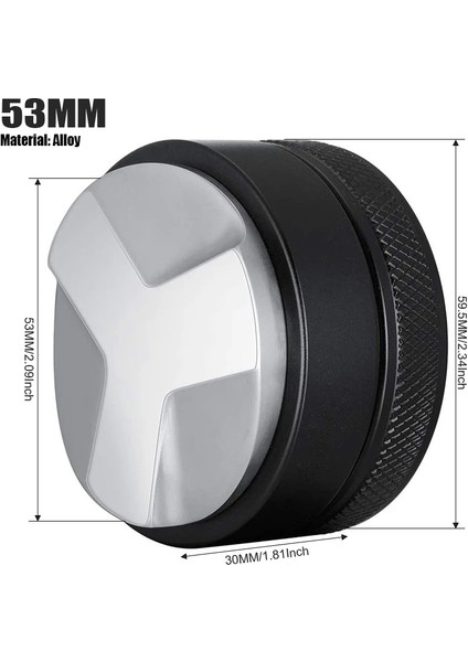 Alaşım 53MM Tarzı Kaymaz Saplı Porfilter Filtre Için 3 Açı mm Kahve Dağıtıcı, Ayarlanabilir Kahve Kurcalama (Yurt Dışından)