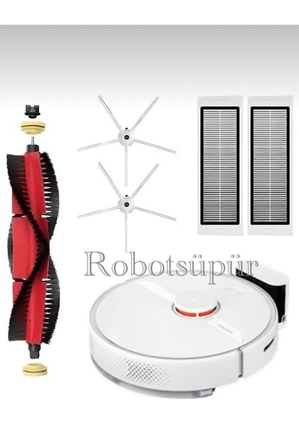 S5-S5 Max Beyaz Robot Süpürge Uyumlu 5 Li Set