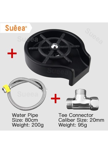 Kuadu Shop 1 Takım Stili Musluk Cam Durulayıcı Mutfak Lavabo Için Otomatik Bardak Yıkayıcı Bar Cam Durulayıcı Kahve Sürahi Yıkama Fincan Aracı Evye Aksesuarları (Yurt Dışından)