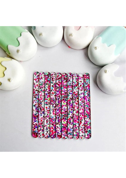 No.4 Tarzı 10X Glitter Akrilik Dondurma Çubukları Buzlu Şeker El Yapımı El Sanatları Bebek Duş Çocuklar Hediye Dıy Dondurma Çubuğu (Yurt Dışından)