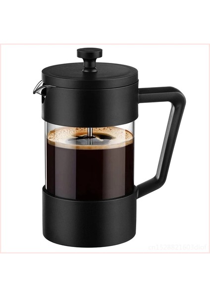 350ML Tarzı French Press Kahve ve Çay Makinesi 12 Oz, Kalınlaştırılmış Borosilikat Cam Kahve Presi Paslanmaz ve Bulaşık Makinesinde Yıkanabilir, Siyah (Yurt Dışından)