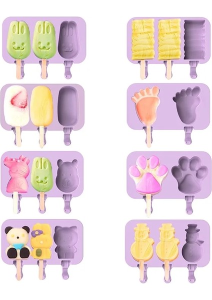 C Stili Silikon Popsicle Kalıp Dondurma Kalıbı Yaz Dıy Ev Yapımı Buz Küpü Tepsi Buz Pop Blok Dondurucu Meyve Suyu Tatlı Makinesi Aracı (Yurt Dışından) fırsatları