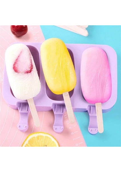 C Stili Silikon Popsicle Kalıp Dondurma Kalıbı Yaz Dıy Ev Yapımı Buz Küpü Tepsi Buz Pop Blok Dondurucu Meyve Suyu Tatlı Makinesi Aracı (Yurt Dışından) indirimleri