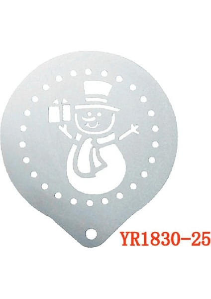YR1830-25 Stili Kahve Kalıbı Süt Kek Kek Stencil Şablonu Kahve Dekoru Kahve Barista Cappuccino Şablonu Strew Pad Duster Sprey Araçları (Yurt Dışından)