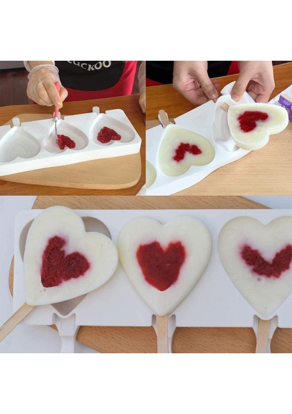 E-Beyaz Tarzı Silikon Dondurma Kalıbı Dıy Ev Yapımı Dondurma Kalıpları Dondurucu 4 Hücre Büyük Boy Buz Küpü Tepsi Popsicle Varil Yapımcıları Pişirme Araçları (Yurt Dışından) modelleri