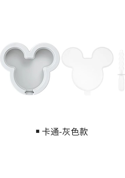 Karikatür-Gri Stil Stili Dondurma Kalıp Kutusu Silikon Ev Dondurma Dondurma Çubukları Ev Yapımı Çocuk Gıda Sınıfı Aşındırıcılar Silikon Kalıp (Yurt Dışından)