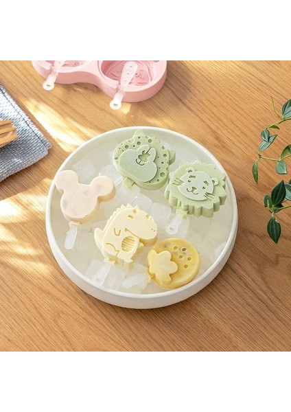 Karikatür-Gri Stil Stili Dondurma Kalıp Kutusu Silikon Ev Dondurma Dondurma Çubukları Ev Yapımı Çocuk Gıda Sınıfı Aşındırıcılar Silikon Kalıp (Yurt Dışından) modelleri