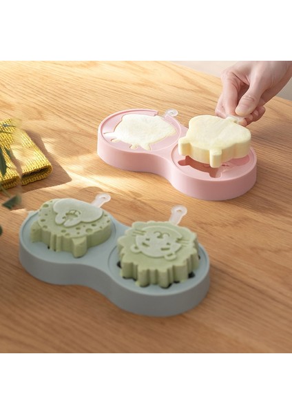 Karikatür-Gri Stil Stili Dondurma Kalıp Kutusu Silikon Ev Dondurma Dondurma Çubukları Ev Yapımı Çocuk Gıda Sınıfı Aşındırıcılar Silikon Kalıp (Yurt Dışından) fırsatları