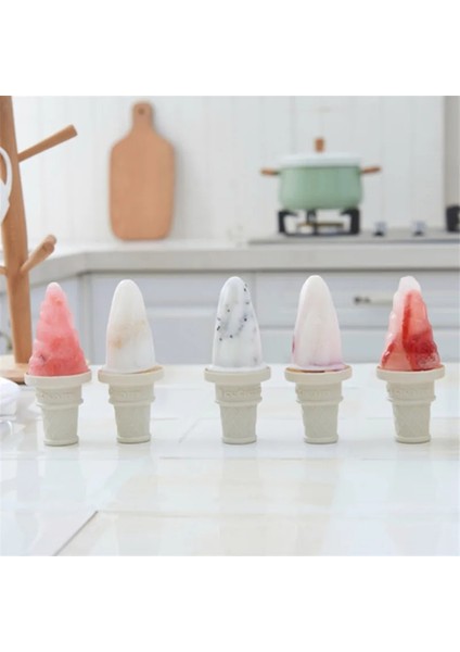 Pembe Tarzı Yeni Yaz Ev Dıy Dondurma Kalıbı Popsicles Kalıp Kutusu Dondurma Yapma Kalıp Mini Dondurma Koni Kalıp Buz Kafes Bar Aracı (Yurt Dışından)
