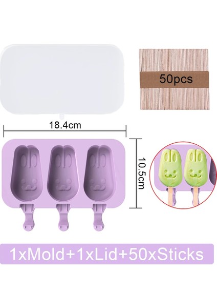 No.7 Tarzı 3D Dondurma Kalıp Makinesi Popsicle Kapaklı Silikon Kalıp Çubukları Sevimli Karikatür Jöle Lolly Dondurma Formu Mutfak Gadget Aracı (Yurt Dışından)