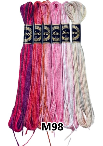 Muline Ebr-Sim Etamin Koton Nakış Ipi Ipliği 6 Adetli Set