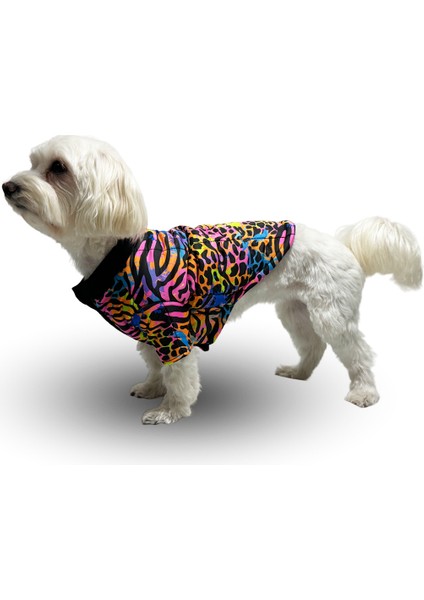 Neon Renkli Leopar Desenli Köpek Mont fiyatları
