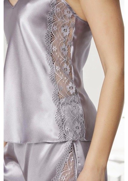 Saten Dantelli Şort Babydoll Takım 438 - Royal modelleri